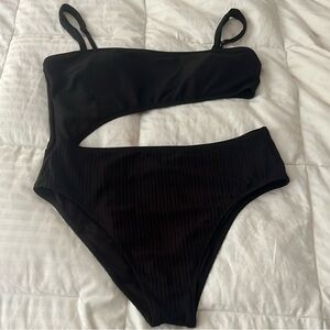 Black One-Piece Swimsuit